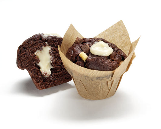 Drievoudige chocolademuffin